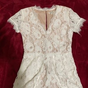 lace white romper